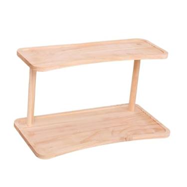 Imagem de predolo Suporte de Mesa para Escritório e Cosméticos, com Dois Níveis, marrom