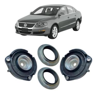 Imagem de Kit Coxim Rolamento Batente Amortecedor Dianteiro Passat 06/ - Solupe 