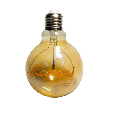 Imagem de Lâmpada De Filamento Happy Âmbar G125 4W 2200K E27 Bivolt - Embu Led