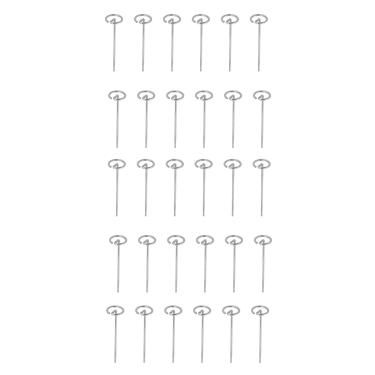 Imagem de 30pcs Círculo Top Pinos Paisagem Galvanizado Aço Estacas Tecido Paisagem G Forma Pinos Paisagem para Tendas de Pássaro (102 mm)