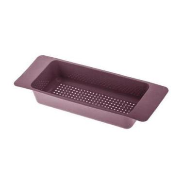 Imagem de Escorredor Retangular Multiuso Rosa - Paramount  46,5x16,5x8 