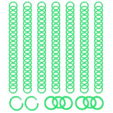 Imagem de PATIKIL Anéis de fichário de folhas soltas de 2,8 cm, 144 peças, anéis de plástico para chaveiros de papel, cartão de índice, cartão flash, livro faça você mesmo, álbum de recortes, caderno de fotos