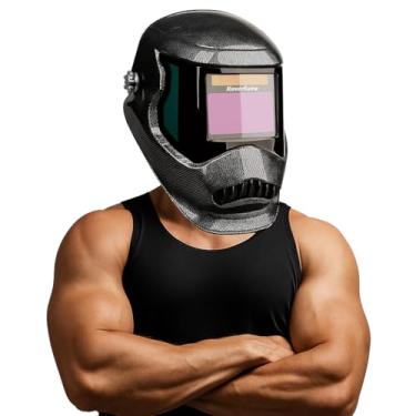Imagem de Koverflame Capacete de soldagem de escurecimento automático: Certificado ANSI Z87.1 - Lente de cor verdadeira - Construído para MIG TIG Stick Pros