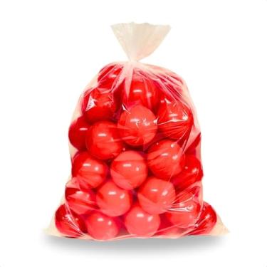 Imagem de Kit Com 25 Unidades De Bolinha Para Piscina De Crianças Não Amassam Bolas Divertida Cor Vibrante (Vermelho)