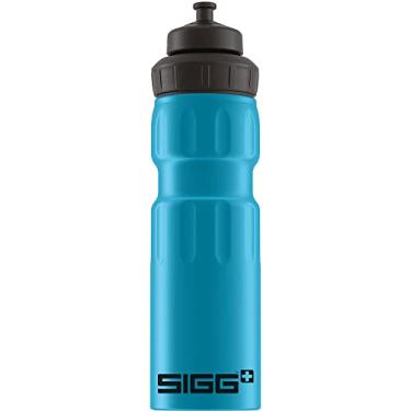 Imagem de SIGG - Garrafa de água esportiva de alumínio azul - com tampa esportiva de 3 fases - à prova de vazamento - leve - livre de BPA - 740 ml