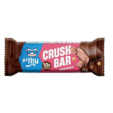 Imagem de Barra de Proteína Mais Mu Crush Bar Morango com 10g de Proteína 35g - 