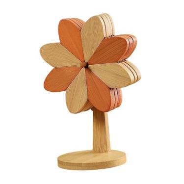 Imagem de Ｂｅｓｇａ Porta-copos com isolamento térmico, proteção de mesa, jogos americanos, porta-copos de madeira reutilizáveis ​​com suporte para tigela de inauguração, com 5 Porta-copos