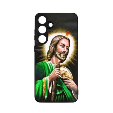 Imagem de qizjio San Judas Capa de telefone protetora mexicana à prova de choque para Samsung Galaxy A35