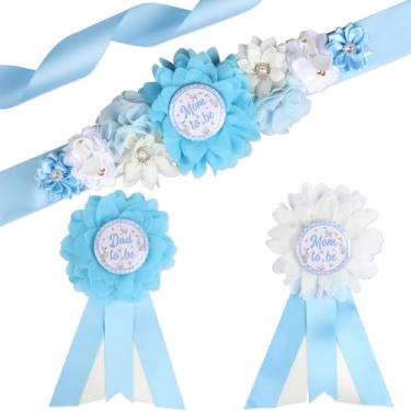 Imagem de Serencatcher Silly Goose Decorações de Chá de Bebê Menino Menina, Silly Goose Mom to Be Maternidade Cinto Mom Dad to Be Alfinetes de Corsage para Animais de Fazenda Chá de Bebê Lembranças de Festa de