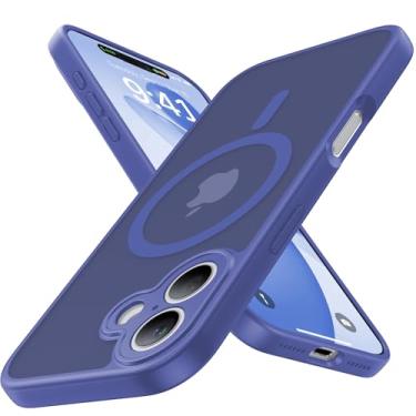 Imagem de Maozis Capa magnética à prova de choque para BC, [proteção total da câmera] [compatível com Magsafe] [Antiderrapante] [Proteção Mil-Grade] Capa de telefone fina anti-amarela translúcida fosca para BC