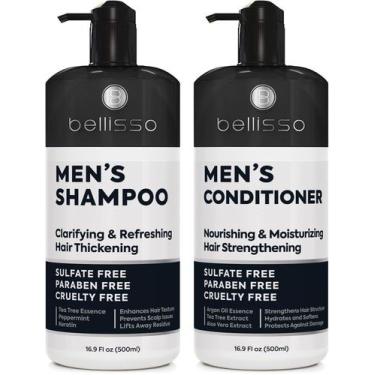 Imagem de Conjunto de shampoo e condicionador BELLISSO Sulfate Free para homens