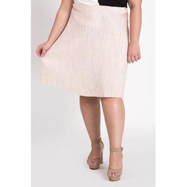 Imagem de Saia Plus Size Tecido Plissado - Serena, G1, Rosa