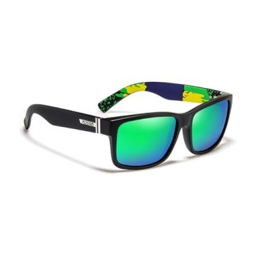 Imagem de Óculos de Sol KDM Armação Minimalista UV400 Polarizados, Design Italiano, Estilo Esportivo + Box (Azul BR)