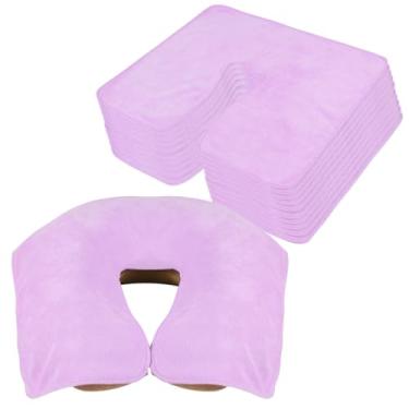 Imagem de SINLAND Capa de suporte de rosto de microfibra, tamanho grande, macia e reutilizável, capa de massagem antiaderente adequada para qualquer mesa de massagem e cadeira de massagem