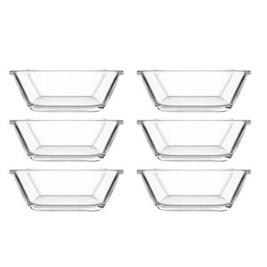 Imagem de Jogo 6 Petisqueiras Quadrada Vidro Casual 90Ml Class Home