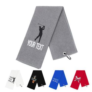 Imagem de Toalha de golfe OXYEFEI personalizada para sacos de golfe, 1 unidade