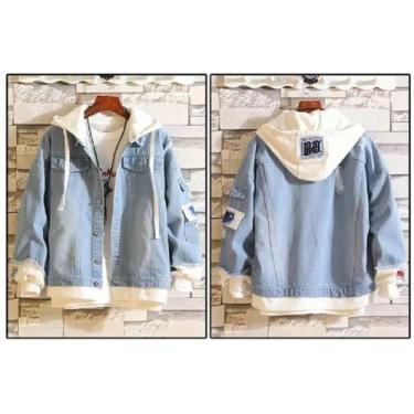 Imagem de Jaqueta jeans de estilo casual com estampa de cachorro Pochacco para m