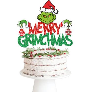 Imagem de merry grinc Cake Toppers Grocery & Gourmet Food›Pantry Staples›Cooking & Baking›Frosting, Icing & Decorations›Cake Toppers