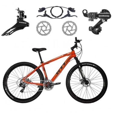 Imagem de Bicicleta Aro 29 Gti Roma 21v Câmbios Shimano Freio Disco Hidráulico Alumínio Garfo Suspensão - Laranja Tam.17