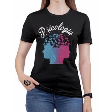 Imagem de Camiseta Psicologia Feminina Ciencia Professor Blusa - Alemark, G, DRY