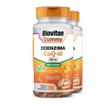 Imagem de Kit 2 Gummy Coenzima Q10 Unilife 30 Gomas Laranja