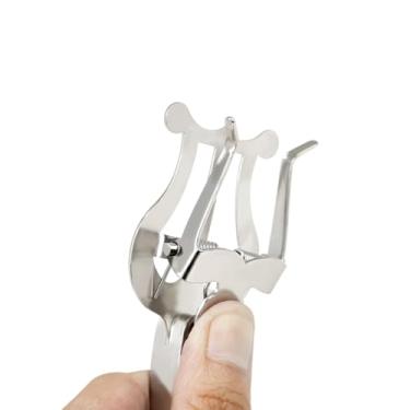 Imagem de RiToEasysports Clarinette Trompete Marchando Suporte de Música Braçadeira de Ferro de Prata Compacta de Longa Duração para Músicos (para trombeta)