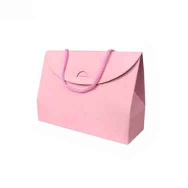 Imagem de 30 unid Sacola Papel Pequena Lembrancinha para AniversáRio, Chá de Bebê, Casamento e Festa 16x12x6cm(Rosa Bebe)
