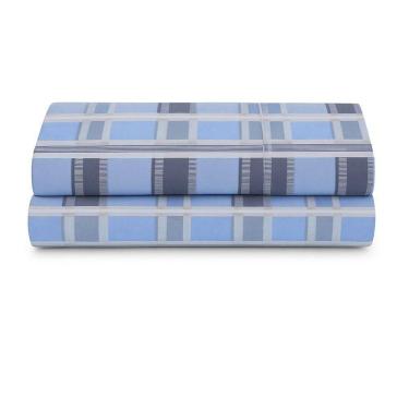 Imagem de Lençol De Cima Avulso Luar Estampado Queen 01 Peça Malha 100% Algodão - Xadrez