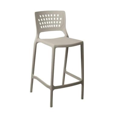 Imagem de Banqueta Alta para Bancada e Cozinha Areia Empilhável Marte em Polipropileno Acrilys