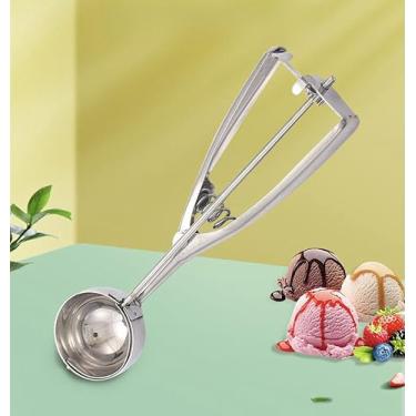 Imagem de Colher de sorvete de aço inoxidável, durável, fruta, melão, Baller e sorveteira, ferramenta de cozinha com cabo de mola, médio 2