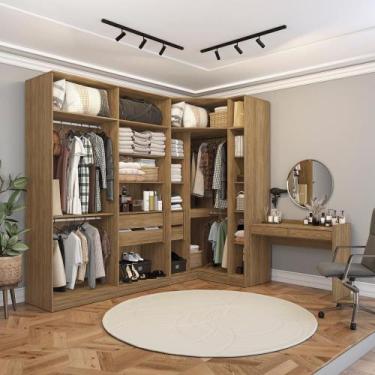 Imagem de Conjunto Closet Kappesberg Adapt Nogueira 4 Peças