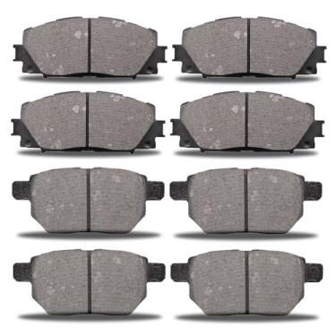 Imagem de D1184 D1354 Conjuntos de pastilhas de freio dianteiro traseiro semimetálico compatíveis com Lexus CT200h 2011-2017, para Prius 2010-2019, para Prius Plug-In 2012-2015, para Prius Prime 2017-2019