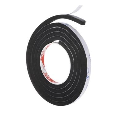 Imagem de Fita de espuma de vedação de 2 m, 1 cm de largura e 10 mm de espessura, tira de vedação de porta para isolamento de porta de janela e 10 mm de espessura, preta