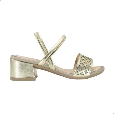 Imagem de Sandália Infantil Pink Cats Dourado