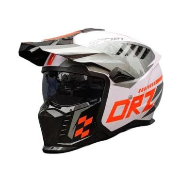 Imagem de Capacete De Motocicleta Retrô Aprovado Pelo DOT Modular Multifuncional