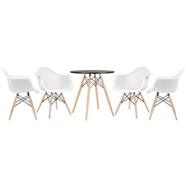 Imagem de Loft7 Home Decor, Kit Mesa Eames 70 cm + 4 Cadeiras Eames DAW - Branco