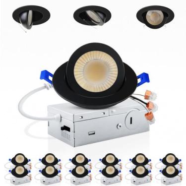 Imagem de Luminária Adetu 3" Gimbal LED regulável 2700-5000K 12pk