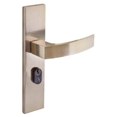 Imagem de Fechadura Entrada Espelho S40 Latonado Quadratta Curva Aliança - Alian