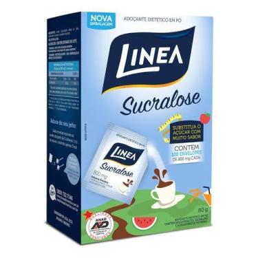 Imagem de Adoçante Em Pó Sucralose Linea 100 Sachês De 800mg