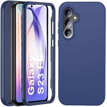 Imagem de Capa de telefone Hensinple Samsung S23 FE 6,4" azul com proteção 360