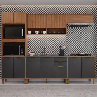 Imagem de Cozinha Completa 5 Peças 217cm X 270cm Florença Chumbo - Freijó