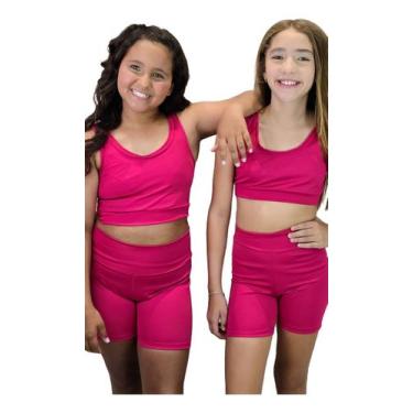 Imagem de Roupa De Treino Infantil Short E Top De Lycra - dunabella clothing, Ro