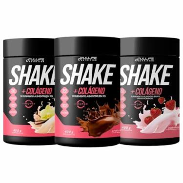Imagem de Kit 3 Shakes com Colágeno Sabores Morango, Baunilha e Chocolate | Fullife