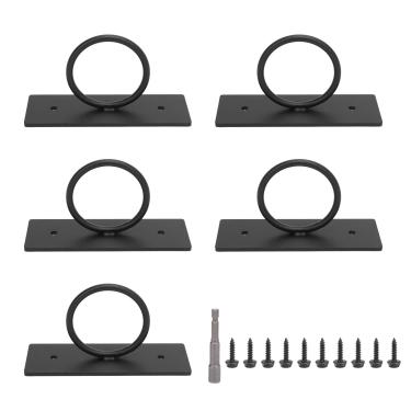 Imagem de HEEPDD Suportes de Anel de Queda de 5 Unidades, Suporte de Corda Decorativa de 2 Polegadas, Cabide de Montagem Em Parede de Aço Inoxidável para Pendurar Cordas de Cânhamo de Planta,