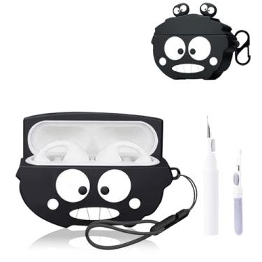 Imagem de NOUKAJU Capa para Baseus Bowie MC1 Pro, capa protetora para fone de ouvido sem fio (com mosquetão + cordão + caneta de limpeza) à prova de quedas, à prova de arranhões, capa para Baseus Bowie MC1 Pro