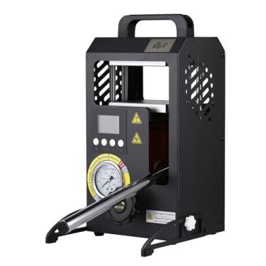 Imagem de MOFOGDR Máquina De Prensa Térmica 5 Toneladas Com Placas Aquecidas Duplas 4,7" X 4,1", Tela Lcd Digital Manual E Manômetro Preciso 110V/220V