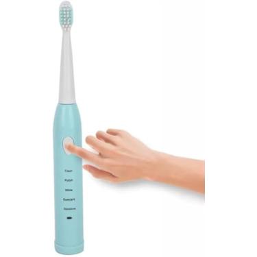 Imagem de Escova cor exclusiva azul de Dentes Elétrica Recarregável, Azul Turquesa de Limpeza, USB, com 2 Cabeças de Escova Substituíveis