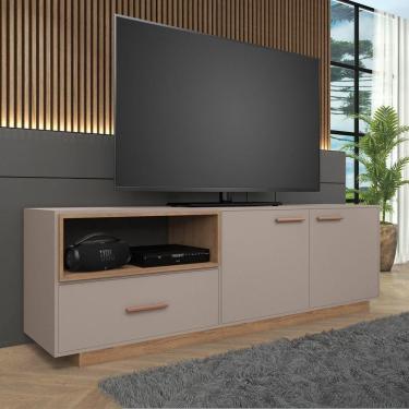 Imagem de Rack para Tv 85 Polegadas 200cm Everest Cinza/Mel