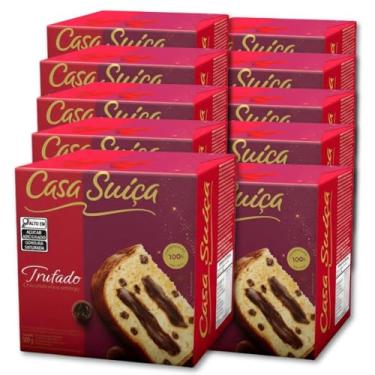Imagem de Panettone Casa Suíça Trufado Kit 10 unidades 500g