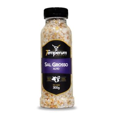 Imagem de Sal Grosso com Alho, Tempero para Churrasco, Sem Glúten, Sal e Alho Desidratado, Carnes Grill Temperum 300g